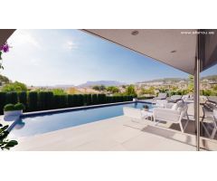 Villa moderna en la costa de Benissa y Calpe a 1,5 km de la playa.