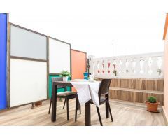 Alquiler TEMPORAL exclusivo ático de 105 m2, 3 dormitorios con terraza, en Arquitecto Magdalena.