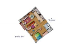 A la venta piso de 2 dormitorios, con garaje y trastero en Cadrete