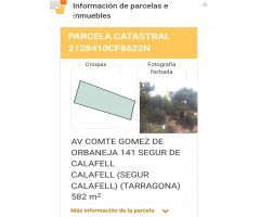 Solar urbano en Venta en Segur de Calafell, Tarragona