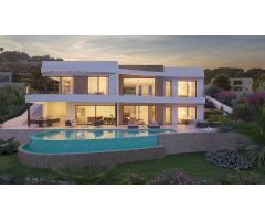 Villa nueva en construcción con vistas al mar en una zona codiciada de Moraira