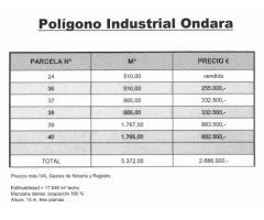 Venta de Solar en el poligono industrial de Ondara.