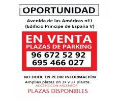 Venta de plazas de Parking