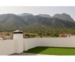 Villas independientes de obra nueva en Polop con vistas al mar y a la montaña