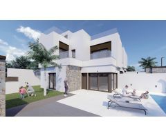 VILLA ADOSADA DE 3 DORM.CON SÓTANO Y PISCINA PRIVADA EN BENIJÓFAR