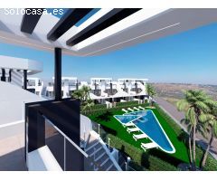Bungalow de planta alta de 2 dormitorios con solarium privado a la venta en San Fulgencio(Alicante).