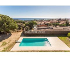 Casa en venta en Sant Vicenç de Montalt con espectaculares vistas al mar