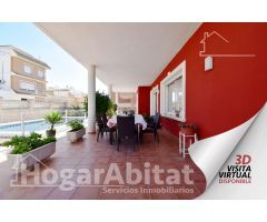 ESPECTACULAR CHALET SEMINUEVO CON PISCINA, GARAJE, BARBACOA Y TERRAZA