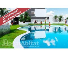 ADOSADOS DE OBRA NUEVA CON PISCINA MUY CERCA DE LA PLAYA. DIRECTO DE PROMOTOR. SIN COMISIONES