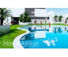 ADOSADOS DE OBRA NUEVA CON PISCINA MUY CERCA DE LA PLAYA. DIRECTO DE PROMOTOR. SIN COMISIONES