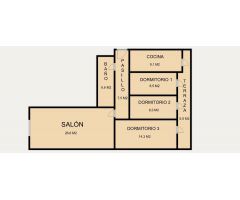 Se Vende Piso en Muel de 3 Dormitorios. Garaje y trastero incluidos