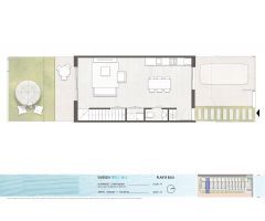 Casas adosadas y casas adosadas en esquina de nueva construcción en Pilar de la Horadada