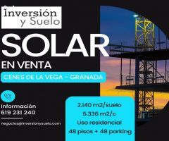 Solar urbano directo para construcción de 48 viviendas y 48 aparcamientos, Cenes De la Vega (Granada