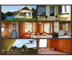 CASA FINLANDESA EN VENTA + 3 CONSTRUCCIONES ANEXAS EN PARCELA DE 1.000 M2, AMUEBLADA . PISCINA