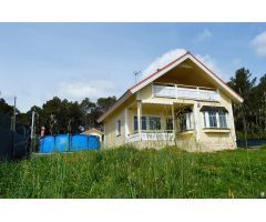 CASA FINLANDESA EN VENTA + 3 CONSTRUCCIONES ANEXAS EN PARCELA DE 1.000 M2, AMUEBLADA . PISCINA