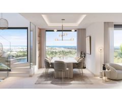 Urbanización con villas de lujo, vistas al mar y golf en Mijas
