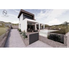 ¡Descubre la maravillosa Villa Moderna en construcción en la exclusiva zona de Cerros de Águila!