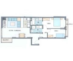 Apartamento 2 dormitorios en Val de Ruda