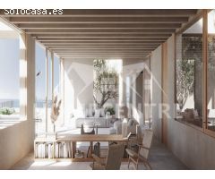 Terreno con proyecto de casa con energía sostenible y vistas al mar