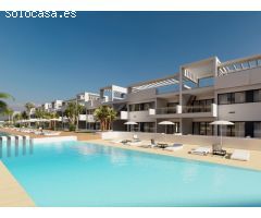 Bungalow con doble terraza, piscinas y estilo de vida mediterráneo en Finestrat