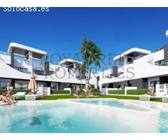 Moderno parque residencial en un ambiente de pueblo pequeño
