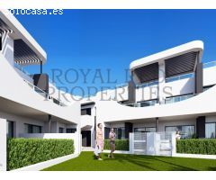 Moderno parque residencial en un ambiente de pueblo pequeño