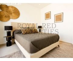 Moderno parque residencial en un ambiente de pueblo pequeño