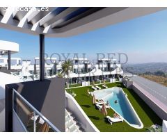 Moderno parque residencial en un ambiente de pueblo pequeño