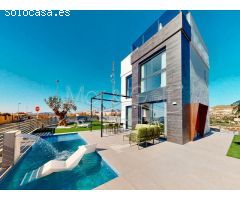 Moderno Chalet en Venta con Jardín, Piscina y Vistas al Mar en Muchamiel