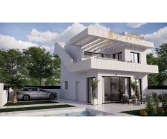 Villa lista para usar con piscina en Los Montesinos
