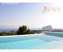 Villa moderna con vistas panorámicas al mar Mediterráneo en Benissa