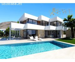 Fenomenal villa con vistas al mar y montaña en Finestrat