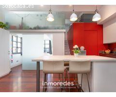 Piso con ascensor exterior con balcón en obra semi nueva en Poblenou