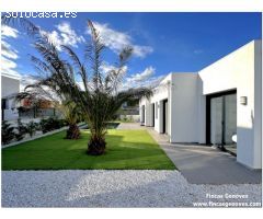 Villa Moderna en Una Planta con Jardín y Piscina Privada