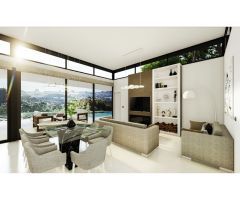 Espectacular villa de 4 dormitorios y 4 cuartos de baños con jardín y piscina