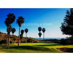 Parcela de 760m2 (35% edificable) frente al campo de golf con vistas del mar y