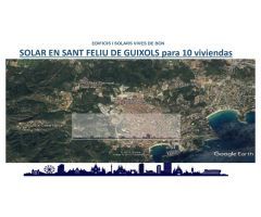 SOLAR ESQUINERO EN S FELIU DE GUIXOLS PARA 10 VIVIENDAS Y 10 PLAZAS DE PKG.