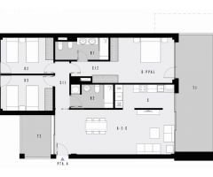 Impresionante apartamento de tres dormitorios en nuevo complejo residencial