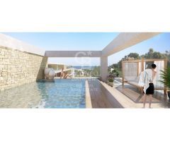 Áticos de 2 y 3 habitaciones con terraza y piscina privada en Cala Blanca, Jávea