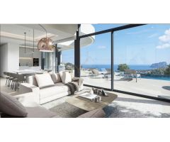 Villa moderna de obra nueva con vistas al mar en venta en Benissa