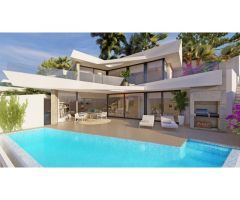 Villa moderna de nueva construcción con vistas al mar hacia El Portet
