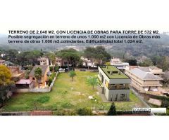 Parcela inigualable de 2048 m2 en la mejor zona de Valldoreix (Sant Cugat)
