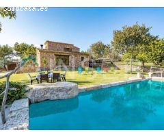 Chalet mallorquín con piscina y vistas en Inca