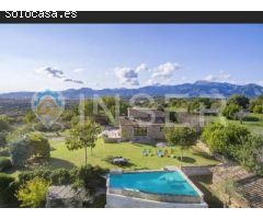 Chalet mallorquín con piscina y vistas en Inca