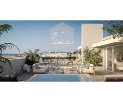Moderno apartamento de 2 dormitorios con amplia terraza y sala de estar de