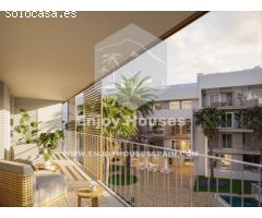 Moderno apartamento de 2 dormitorios con amplia terraza y sala de estar de