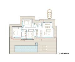 Villa moderna de estilo minimalista con vistas panorámicas en Pedreguer