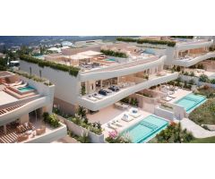Pareado de 3 dormitorios y 3 baños al pie de una de las mejores playas de Marbella. Obra Nueva
