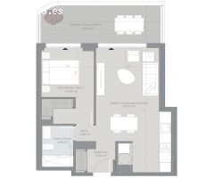 Ático de 1 dormitorio, 1 baño en zona céntrica de Estepona. Obra Nueva