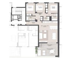 Ático de 3 dormitorios y 2 baños con fantásticas vistas al litoral de Benalmádena. Obra Nueva